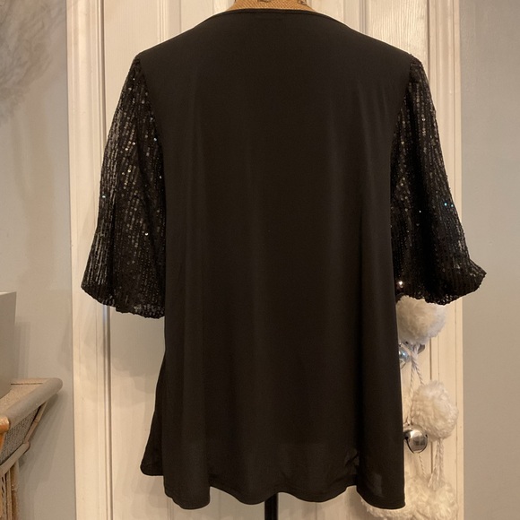 Sequin Sleeve Top - Picture 4 of 6